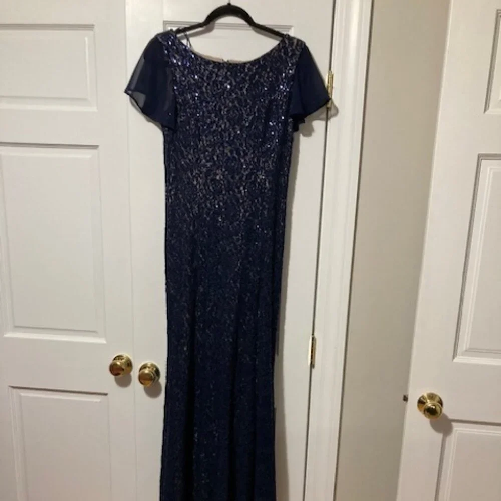 Alex Evenings Navy blue formal dress - Picture 1 of 13